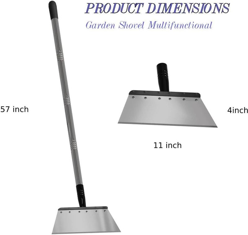 RISETEX Multifunctional Garden Shovel – 54" Heavy Duty Stainless Steel Cleaning Tool with Adjustable Handle for Weeding, Lawn Edging, Snow/Ice Removal & Digging, Durable Outdoor Spade & Scraper - Image 4